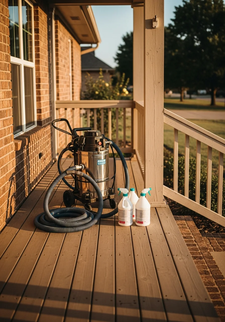 Service professional meeting with Stillwater property owner on residential property porch.